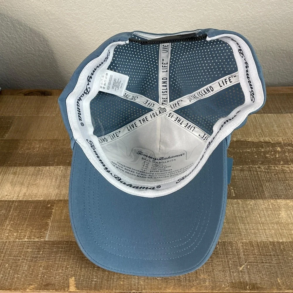 Tommy Bahama Baseball Cap Mens One Size Blue Perforated Performance Snapback Hat